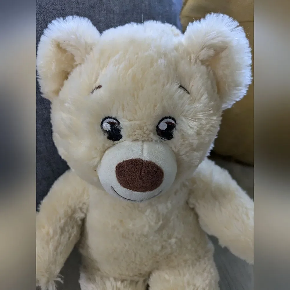 Build a bear créeme beige white teddy bear